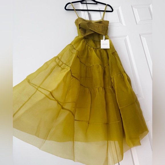 Anthropologie Oh Seven Days Organza Sheer Midi Dress, Size XS - Picture 11 of 13